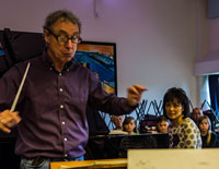 Ipswich Orchestral Society rehearsal with Noriko Ogawa conducted by Adam Gatehouse at Ipswich School